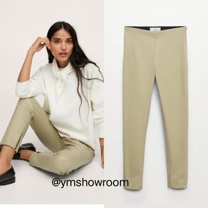 MANGO Faux leather pants